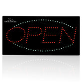 Leadleds Neon Sign Red and Blue Light Flashing Open Sign, 19 x 10 in - Leadleds